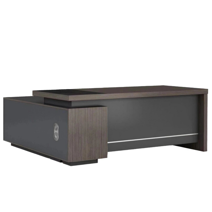 Kaldor 63-79" Brown L-shaped Executive Desk | AF ZS-JSD077B