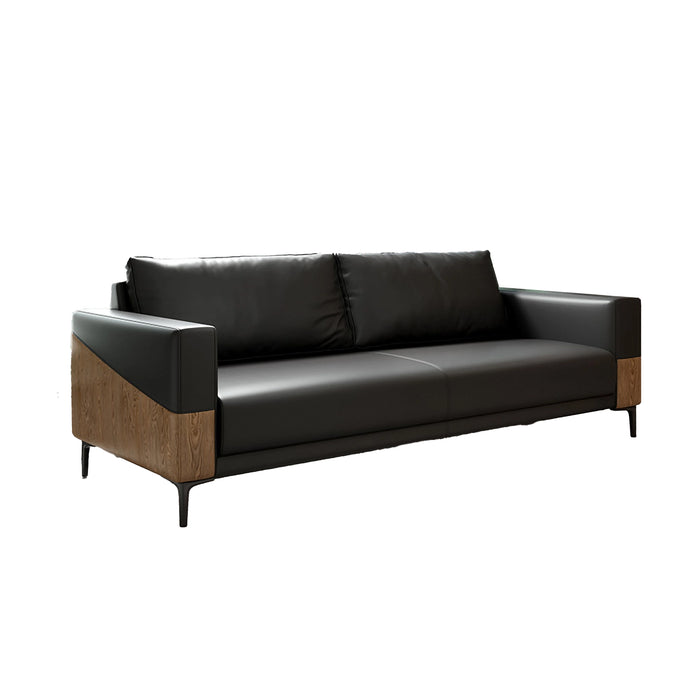 Bennett 32-72" Black PU Leather Lounge Seating Sofas | AF [ZT] JY-K2133