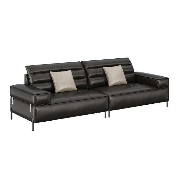 Jace 40-106" Black PU/Genuine Leather Lounge Seating Sofas | AF [ZT] LY-V03