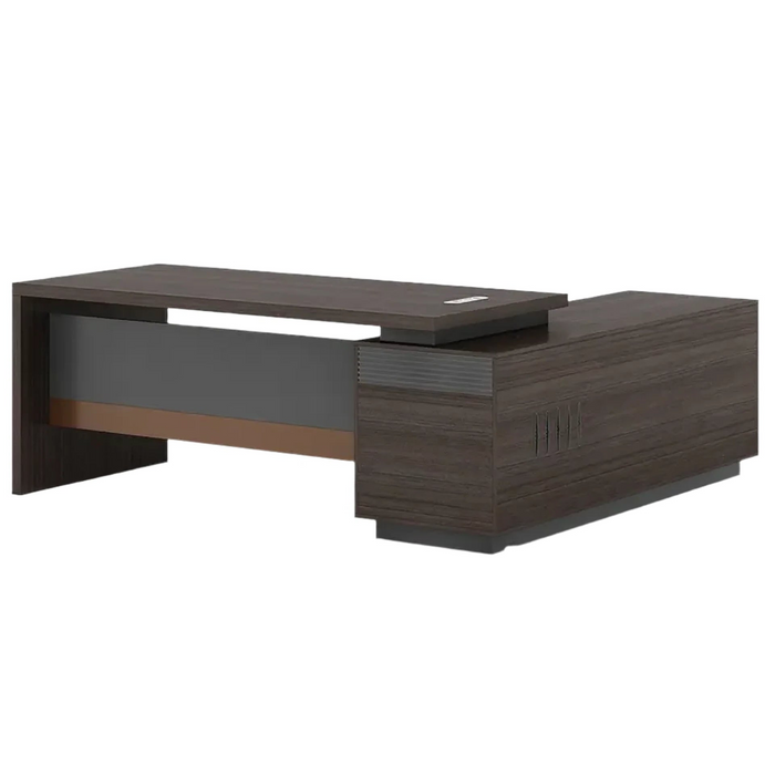 Xaviel 79" Brown L-shaped Executive Desk | AF ZS-AB-200